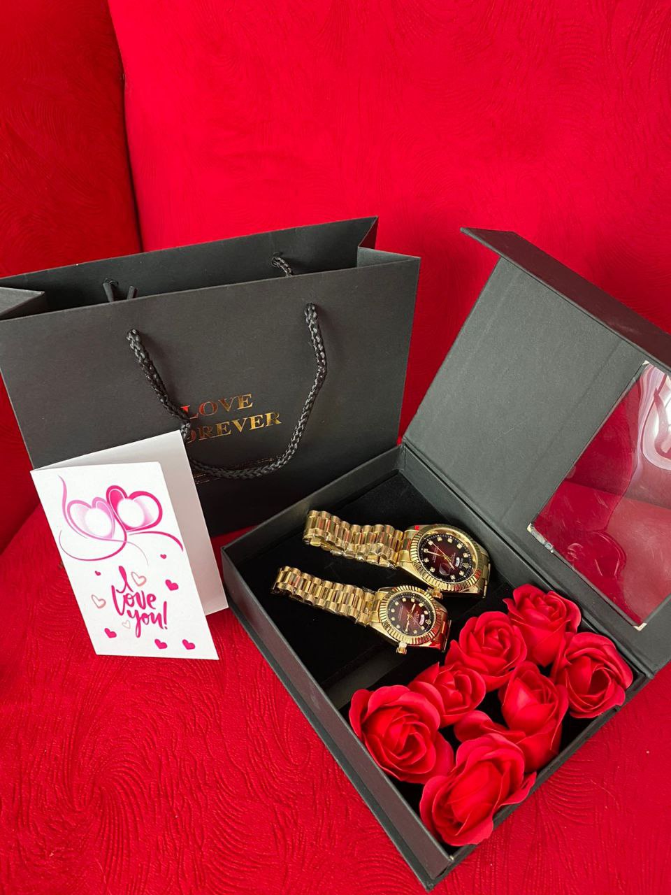 ROLEX COUPLE SET X FLOWER BOX XCARD