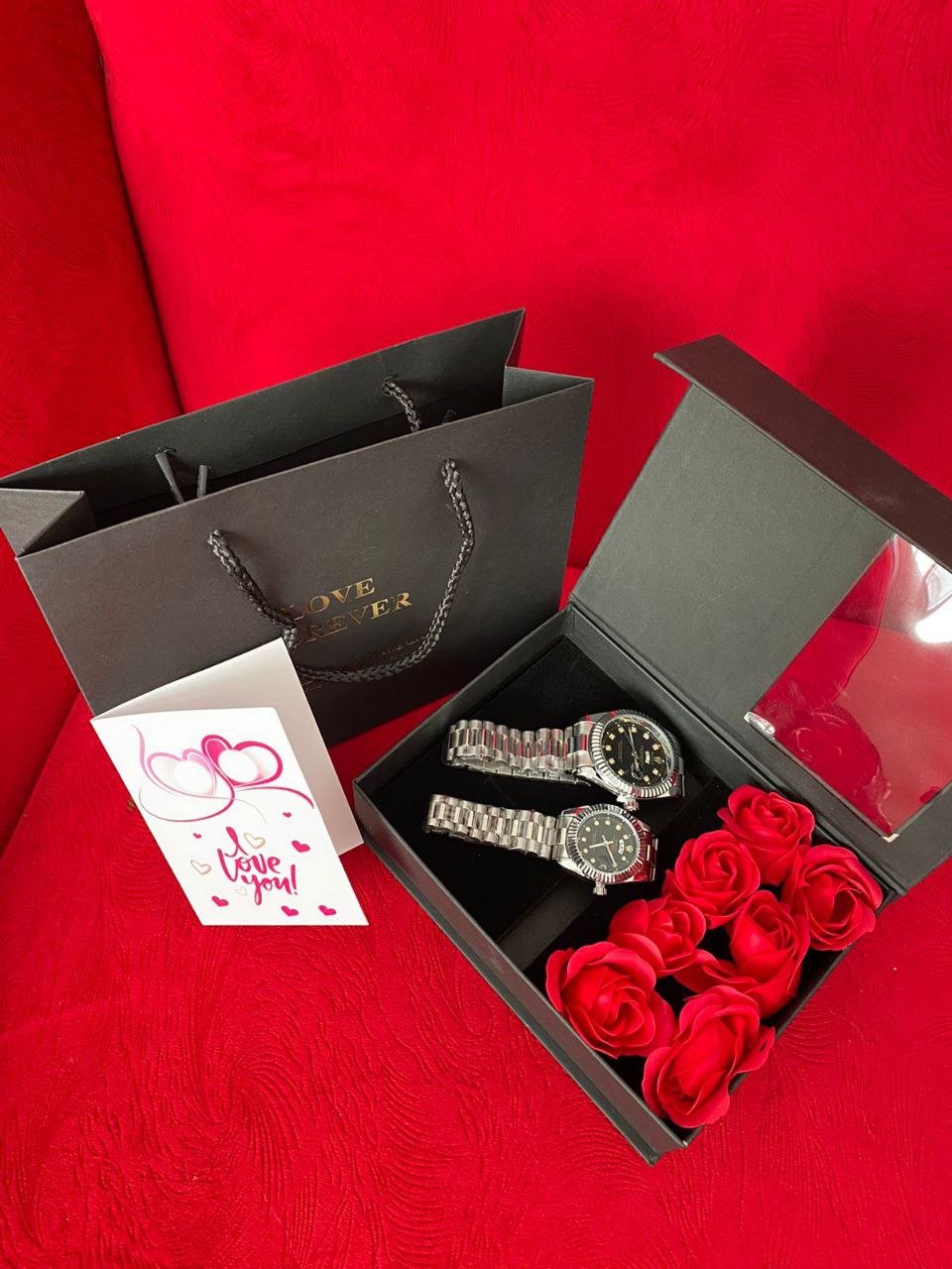 ROLEX COUPLE SET X FLOWER BOX XCARD