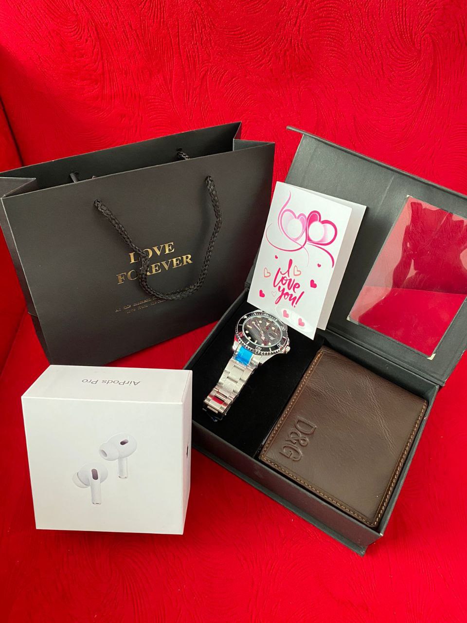 WALLET,BOX,BAG,CARD COST OF WATCH DEPEND ON YOUR CHOICE OF WATCH/BELT,REFFER TO PREVIOUS BROADCASTED WATCHES/BELTS AIRPODS LENOVO LP1