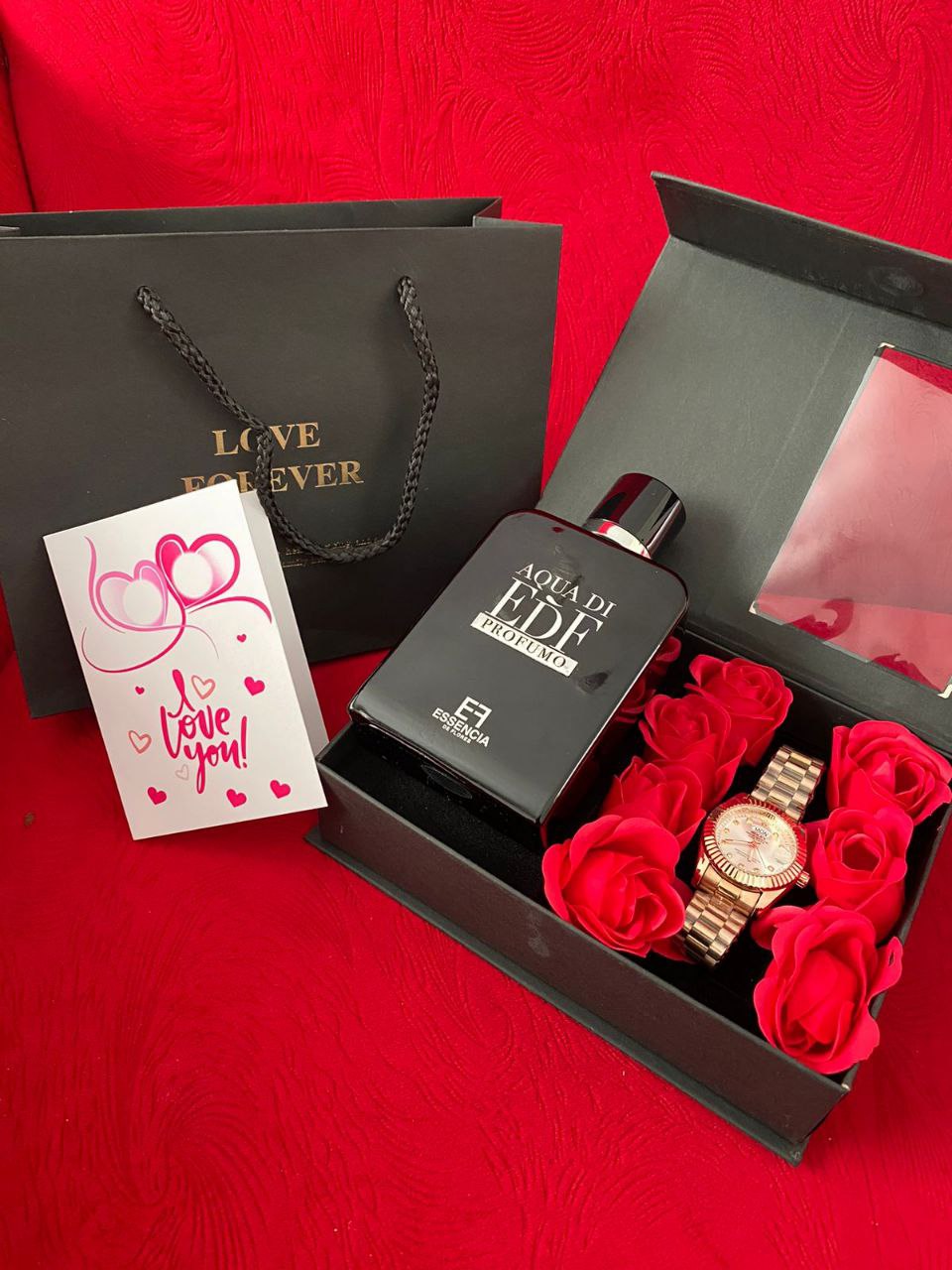 BOX ,BAG PLUS CARD WATCH /PERFUME DEPENDS WITH YOUR CHOICE