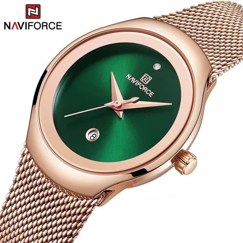 NAVIFORCE LADIES NF 5004 ROSE GOLD BLUE ROSE GOLD GREEN BLACK