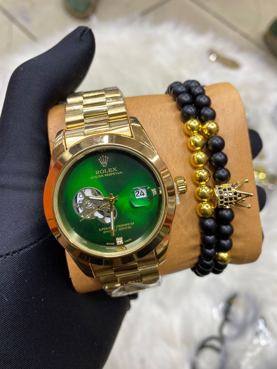 MEN NAVIFORCE NF 9163 ANALOGUE&DIGITAL DISPLAY GOLD BLACK