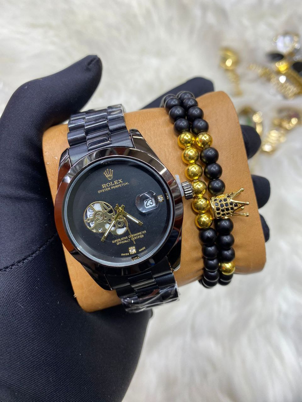 MEN NAVIFORCE NF 9163 ANALOGUE&DIGITAL DISPLAY GOLD BLACK