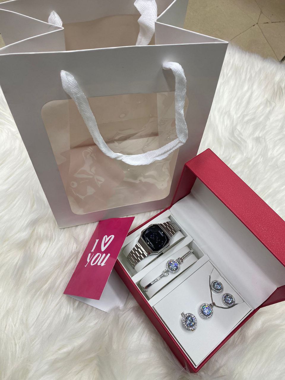 CASIO LED 5 1 SETS GOLD ROSE GOLD SILVER BLACK