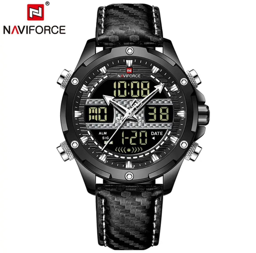MEN NAVIFORCE NF9194 ANALOGUE&DIGITAL DISPLAY BLACK SILVER