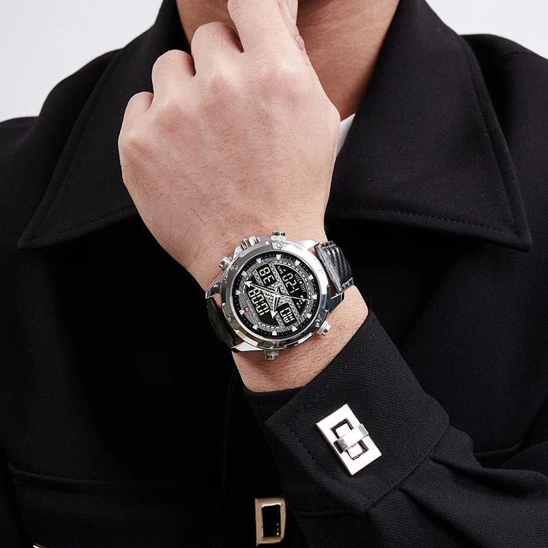 MEN NAVIFORCE NF9194 ANALOGUE&DIGITAL DISPLAY BLACK SILVER