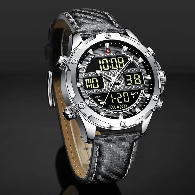 MEN NAVIFORCE NF9194 ANALOGUE&DIGITAL DISPLAY BLACK SILVER