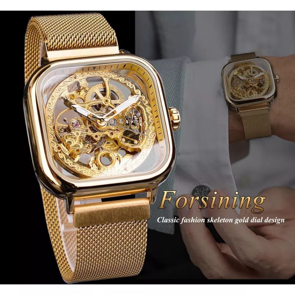 FORSINING MESH STRAP AUTOMATIC WATCH