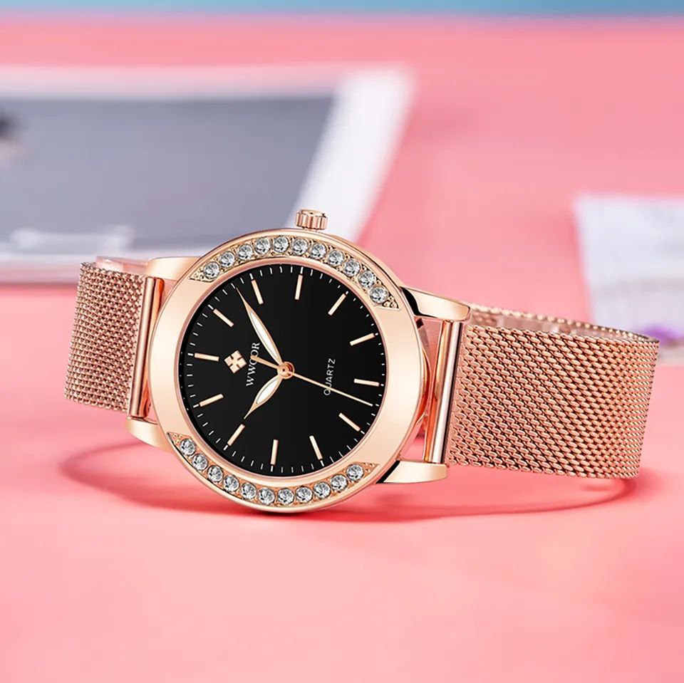 WWOOR LADIES #8877 ROSE BLACK ROSE PINK