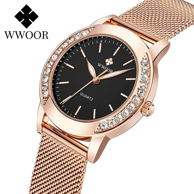 WWOOR LADIES #8877 ROSE BLACK ROSE PINK