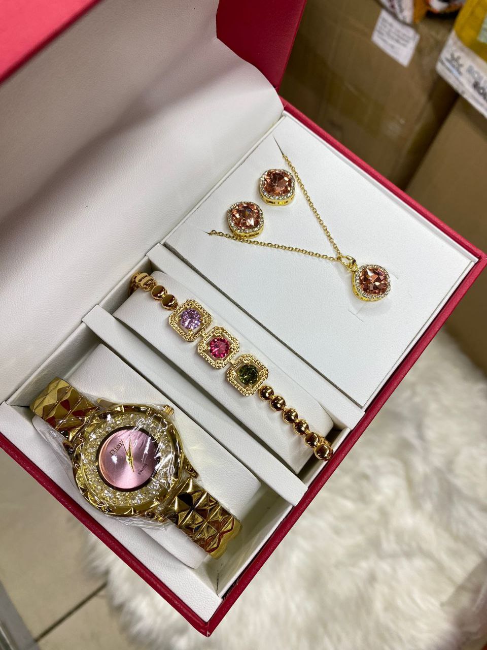 4 1 SETS WATCH BRACELET EARRINGS NECKLACE