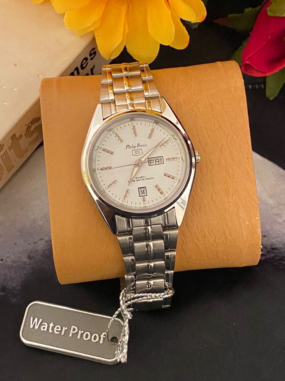 PHILIP PERSIO DAY AND DATE SILVER GOLD/TT