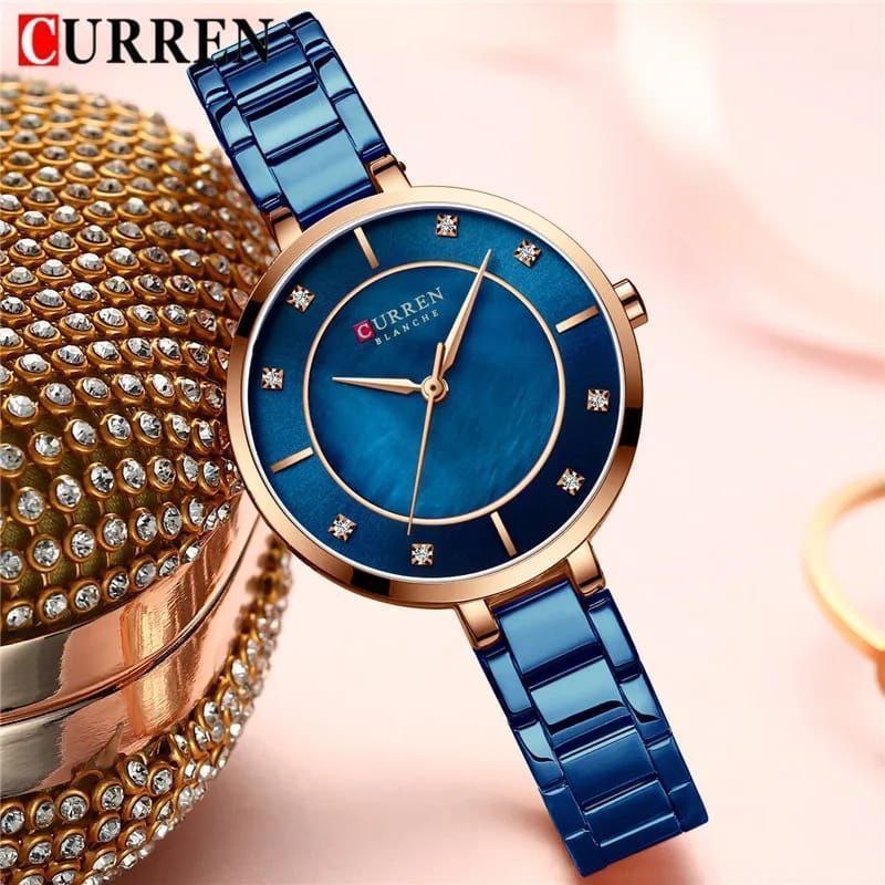 CURREN LADIES 9051L BLUE ROSE GOLD