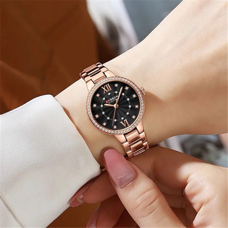 CURREN LADIES 9085KES 1600 WATER RESISTANT CURREN BRANDED BOX