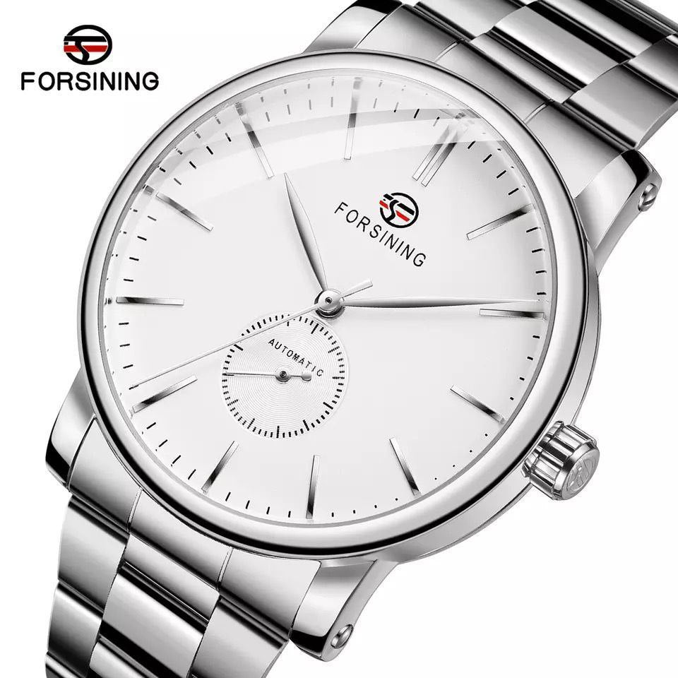 FORSINING AUTOMATIC GENTS WATCH STAINLESS STEEL WATER RESISTANT