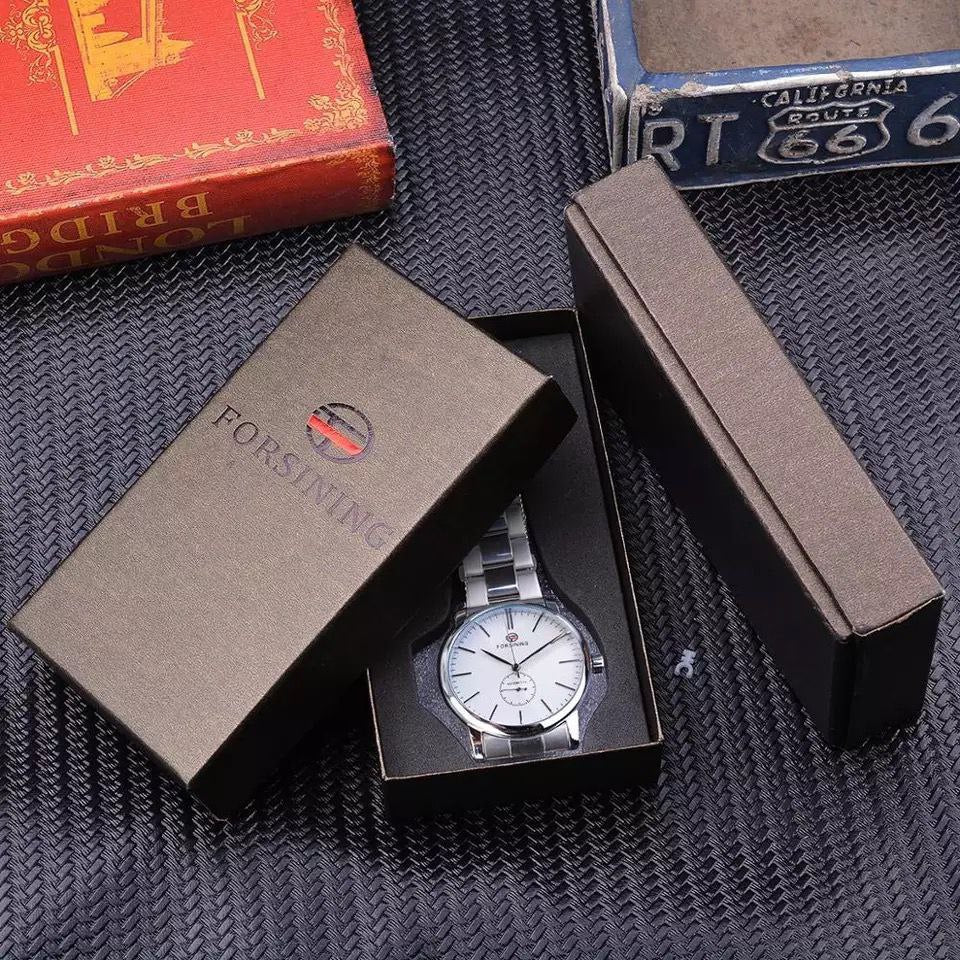 FORSINING AUTOMATIC GENTS WATCH STAINLESS STEEL WATER RESISTANT