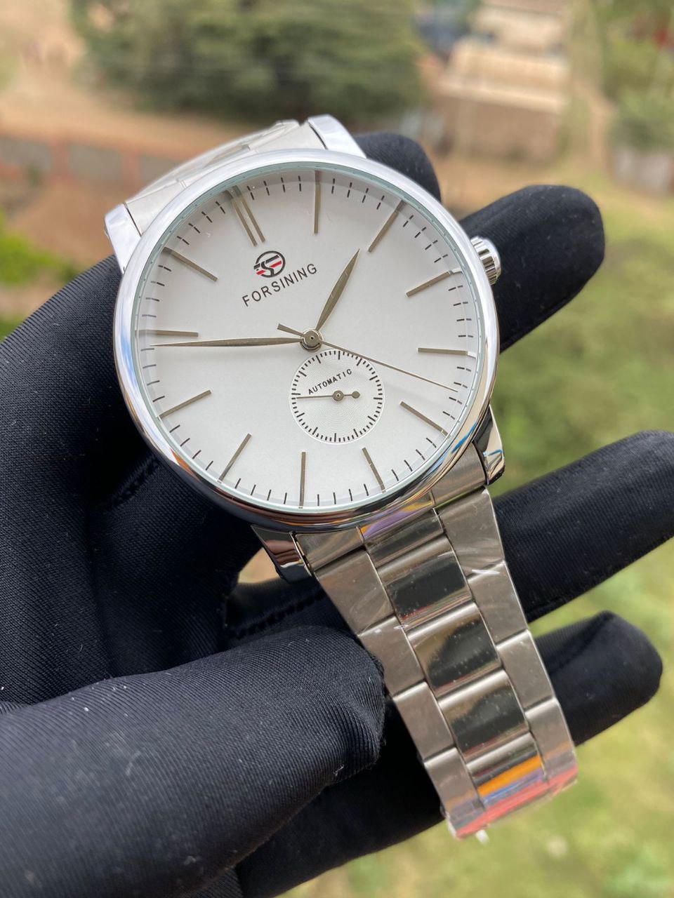 FORSINING AUTOMATIC GENTS WATCH STAINLESS STEEL WATER RESISTANT