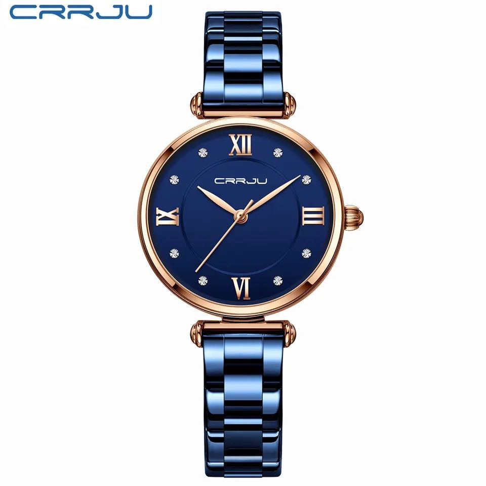 CRRJU LADIES 2178 WATER RESISTANT STAINLESS STEEL BATTERY POWERED