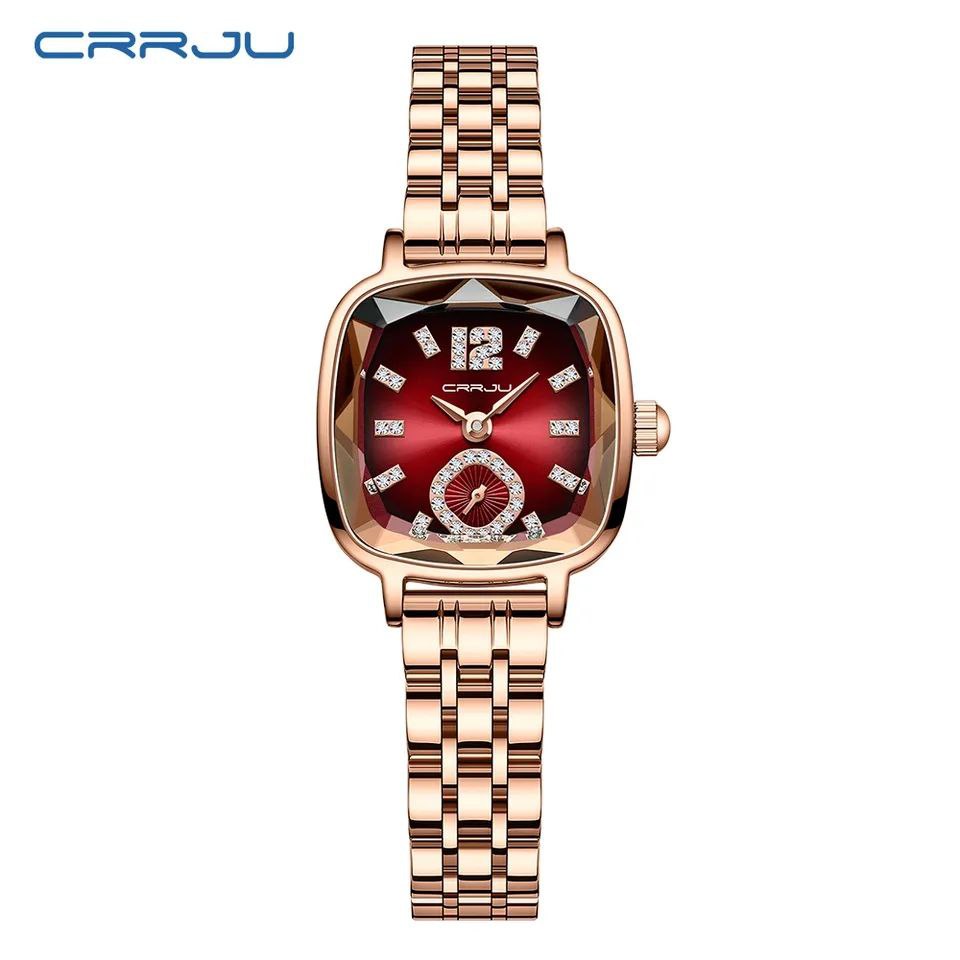 CRRJU LADIES 5014 WATER RESISTANT STAINLESS STEEL BATTERY POWERED