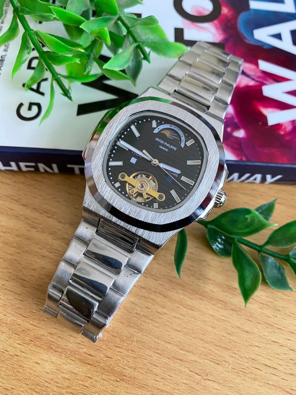 AUTOMATIC PATEK PHILIPPE TOURBILLON MACHINE STAINLESS STEEL WATER RESISTANT