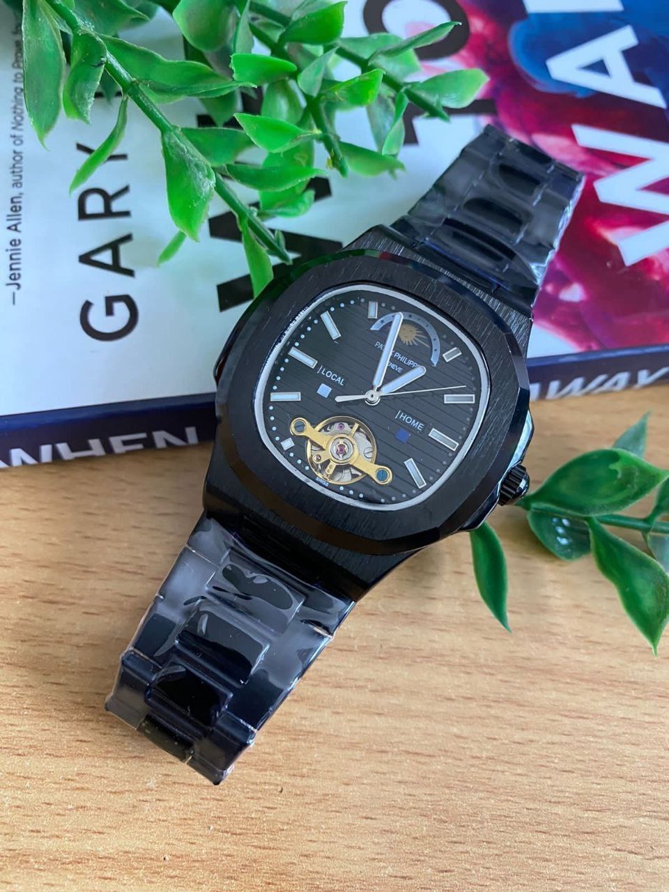 AUTOMATIC PATEK PHILIPPE TOURBILLON MACHINE STAINLESS STEEL WATER RESISTANT