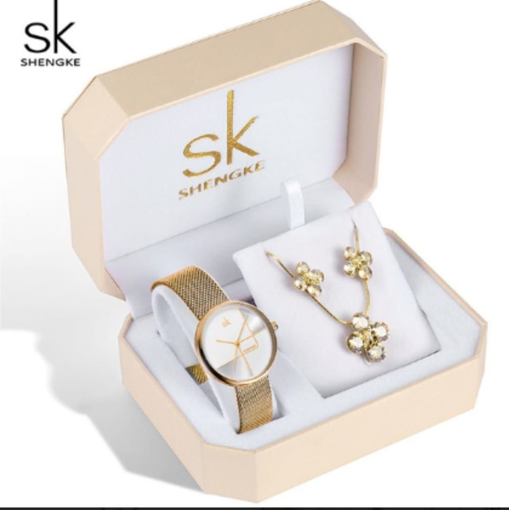 SK 3 1 GIFT SET WATCH NECKLACE EARRINGS GIFT BAG @