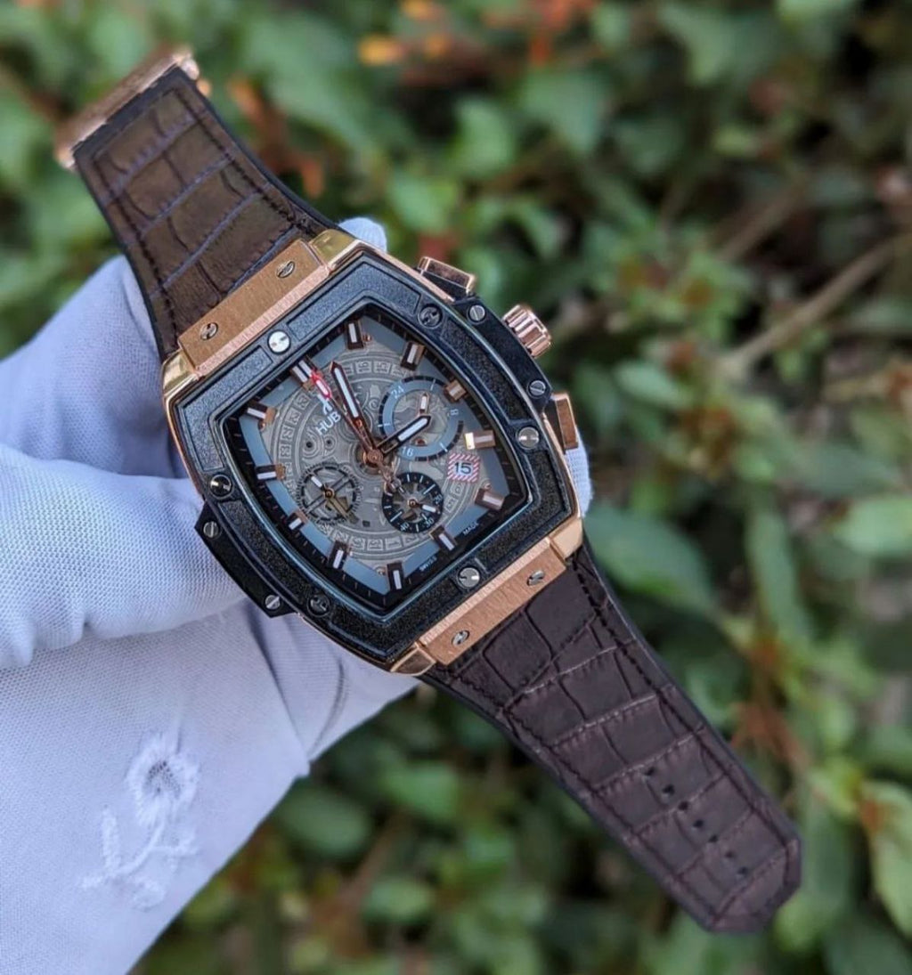 HUBLOT BIG BANG CHRONOGRAPH DATE DISPLAY WATER RESISTANT BATTERY POWERED HUBLOT BRANDED BOX