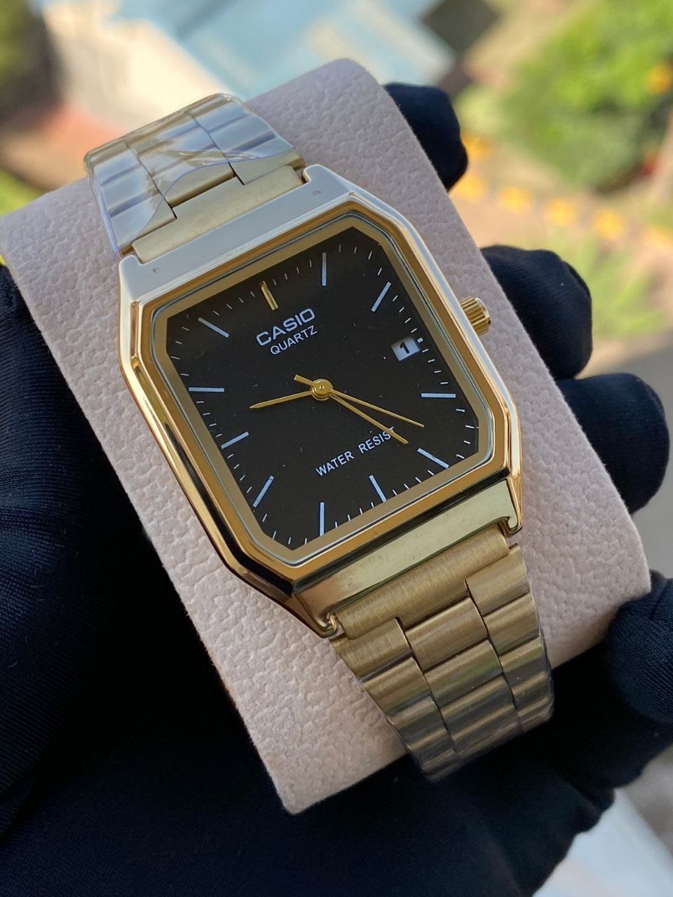 CASIO SQUARE ANALOGUE UNISEX DATE DISPLAY WATER RESISTANT BATTERY POWERED CASIO BRANDED BOX