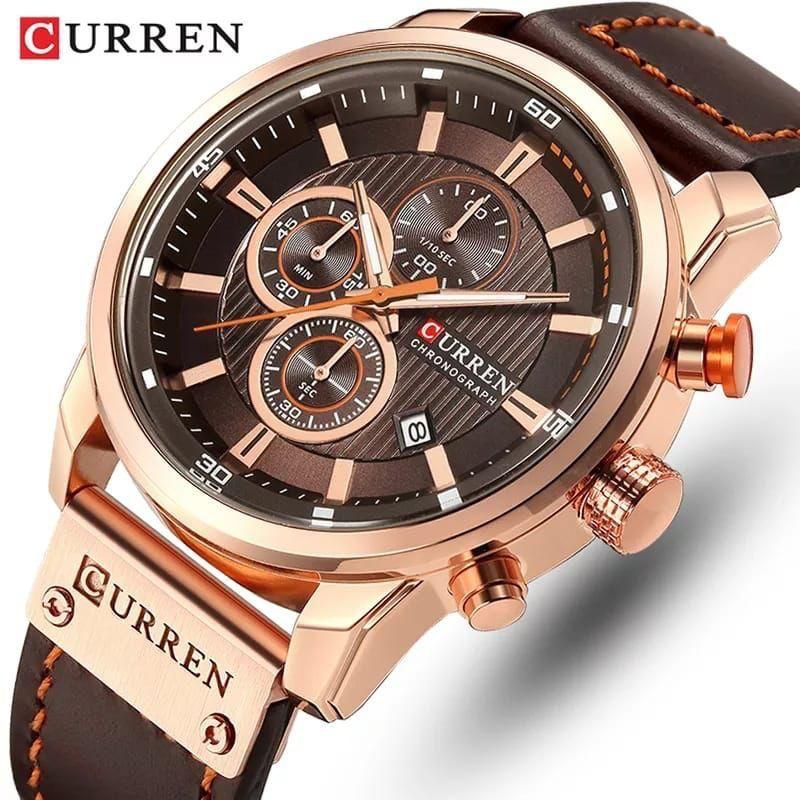 CURREN CHRONOGRAPH GENTS #8291 WATCH CHRONOGRAPH MOVEMENT DATE DISPLAY BATTERY POWERED CURREN BRANDED BOX ENQUIRIES