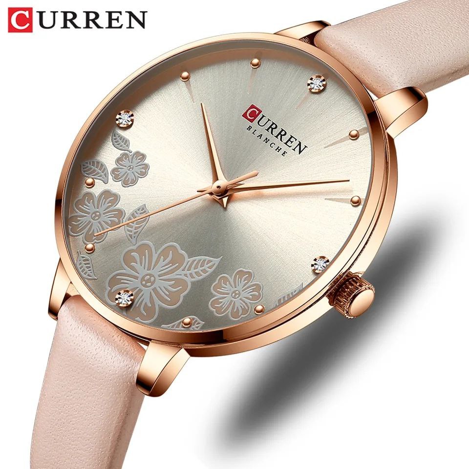 CURREN LADIES #9068 (LEATHER ) WATER RESISTANT BATTERY POWERED CURREN BRANDED BOX ENQUIRIES
