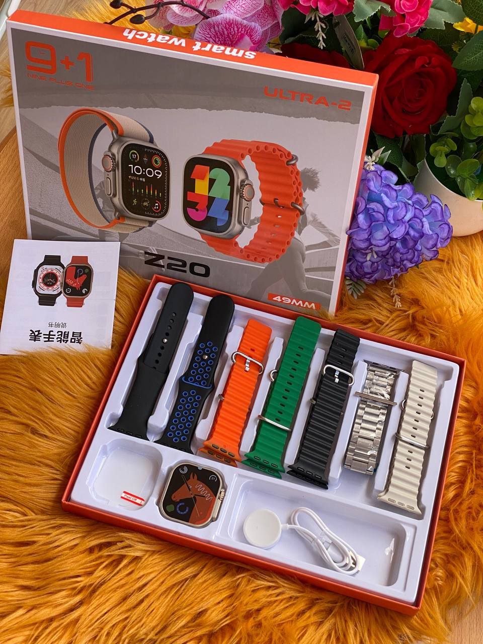 Z20 SMART WATCH #7 STRAPS# SPORT FEATURES INBUILT GAMES WEATHER UPDATES HEART RATE MEASURE BLUETOOTH CONNECTIVITY STOP WATCH FUNCTION