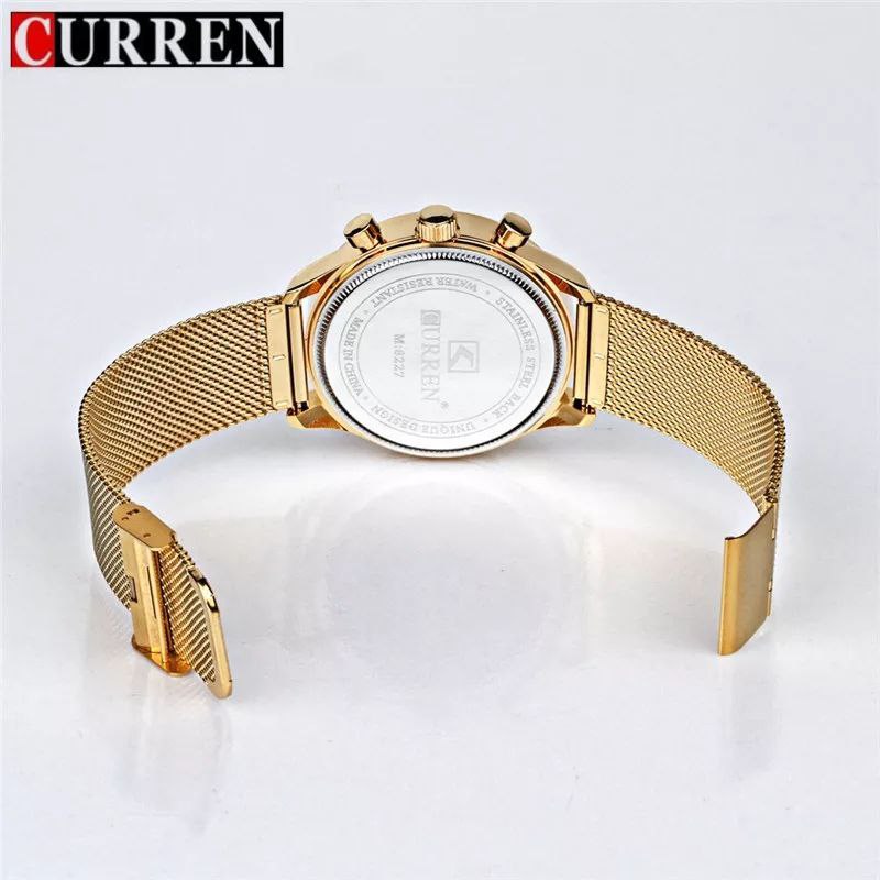 CURREN GENTS #8227 (NOT CHORONOGRAPH) WATER RESISTANT BATTERY POWERED DATE DISPLAY CURREN BRANDED BOX ENQUIRIES