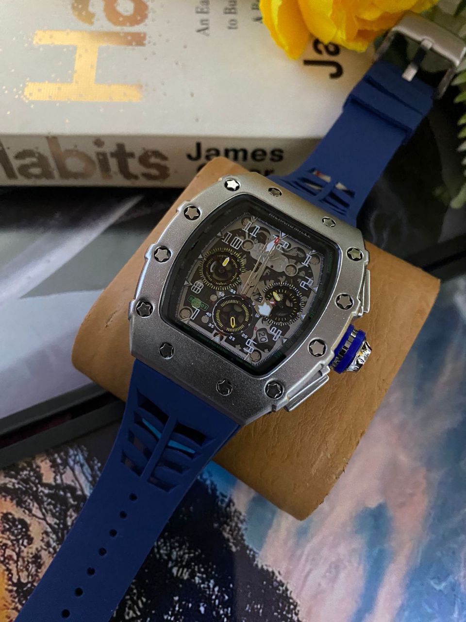 RICHARD MILLE CHRONOGRAPH BATTERY POWERED SMOOTH SWEEPING MOVEMENT WATERPROOF