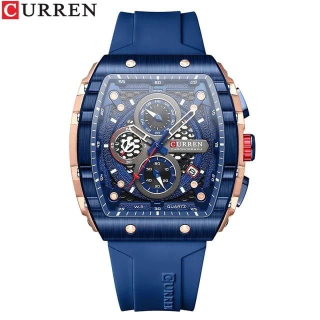 CURREN CHRONOGRAPH GENTS WATCH #8442 RUBBER STRAP CHRONOGRAPH MOVEMENT DATE DISPLAY BATTERY POWERED ENQUIRIES