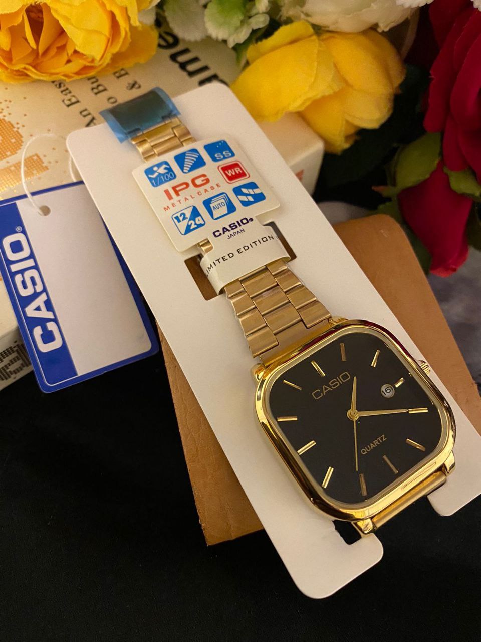 CASIO SQUARE DATE DISPLAY UNISEX BATTERY POWERED WATER RESISTANT