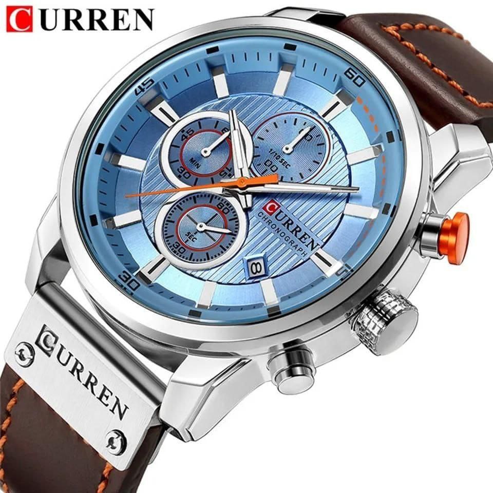 CURREN CHRONOGRAPH GENTS #8291 WATCH CHRONOGRAPH MOVEMENT DATE DISPLAY BATTERY POWERED ENQUIRIES