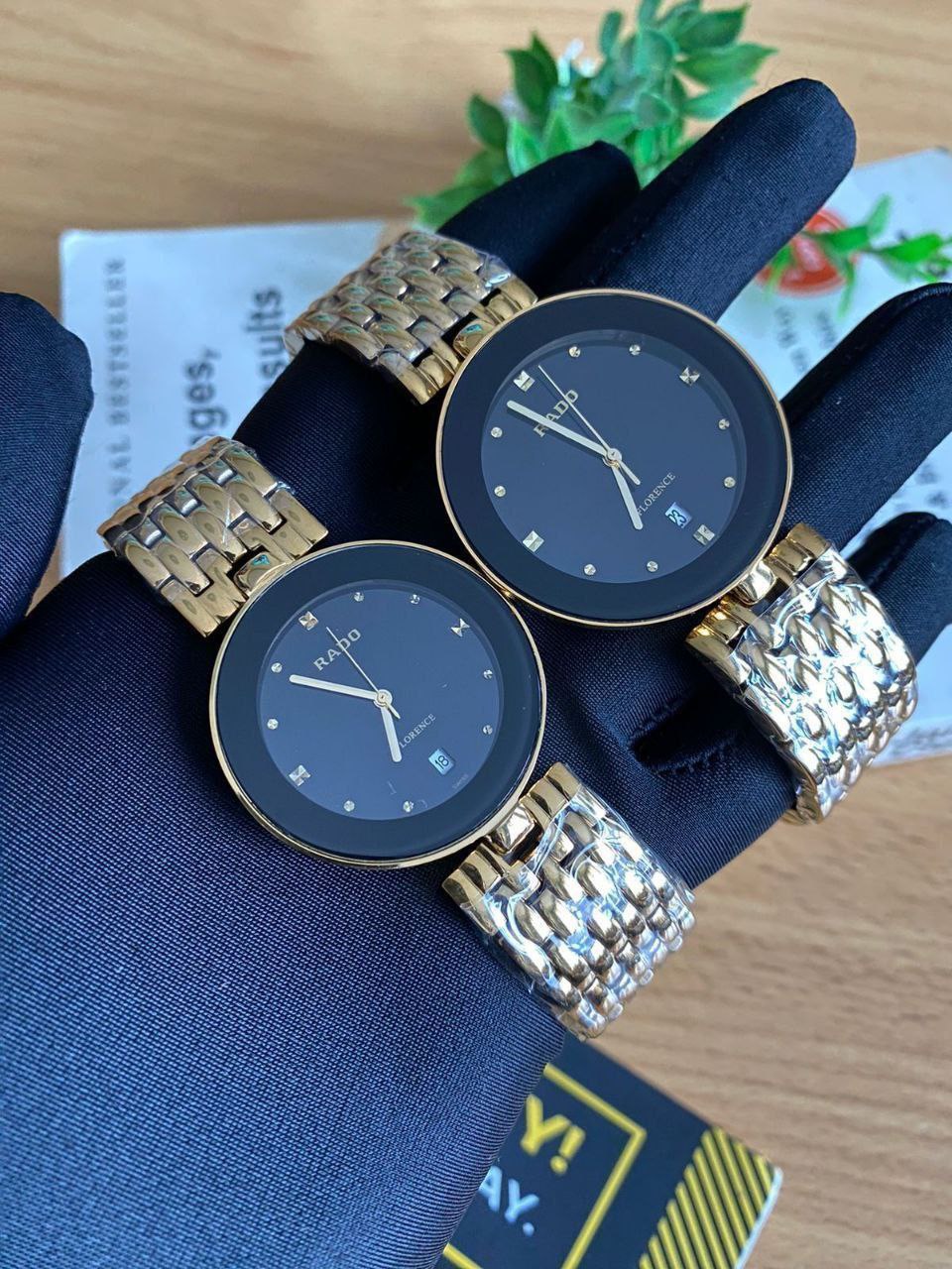 RADO FLORENCE SINGLE PIECE A PAIR QUARTZ MOVEMENT RANK A, NON FADE SWISSMADE SAPPHIRE CRYSTAL WATERSEALED