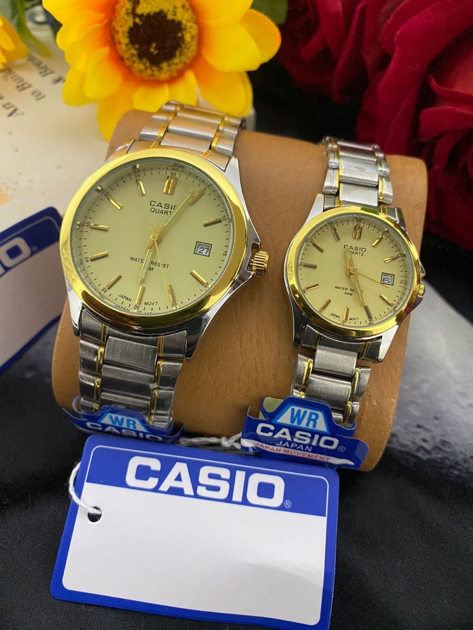 CASIO COUPLE WATER RESISTANT DATE DISPLAY /3000 A PAIR
