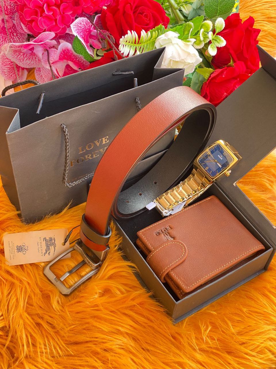 ⌚MEN GIFT PACKAGES⌚ WATCH WALLET DOUBLE SIDED BELT BAG&BOX KINDLY NOTE THIS PACKAGE CAN BE COMBINED WITH ANY ROLEX,POEDAGAR,SWISH,CASIO,FNGEEN, MEN WATCHES & ANY WALLET BRAND ANY DOUBLE SIDED BELT