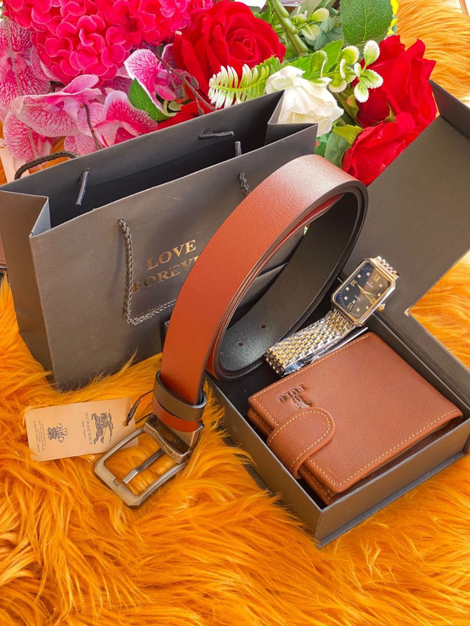 ⌚MEN GIFT PACKAGES⌚ WATCH WALLET DOUBLE SIDED BELT BAG&BOX KINDLY NOTE THIS PACKAGE CAN BE COMBINED WITH ANY ROLEX,POEDAGAR,SWISH,CASIO,FNGEEN, MEN WATCHES & ANY WALLET BRAND ANY DOUBLE SIDED BELT