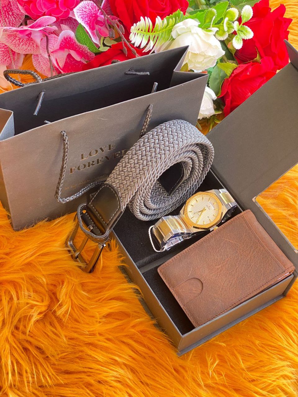 ⌚MEN GIFT PACKAGES⌚ WATCH WALLET WOOVEN BELT BAG&BOX KINDLY NOTE THIS PACKAGE CAN BE COMBINED WITH ANY ROLEX,POEDAGAR,SWISH,CASIO,FNGEEN, MEN WATCHES & ANY WALLET BRAND ANY WOOVEN BELT COLOR