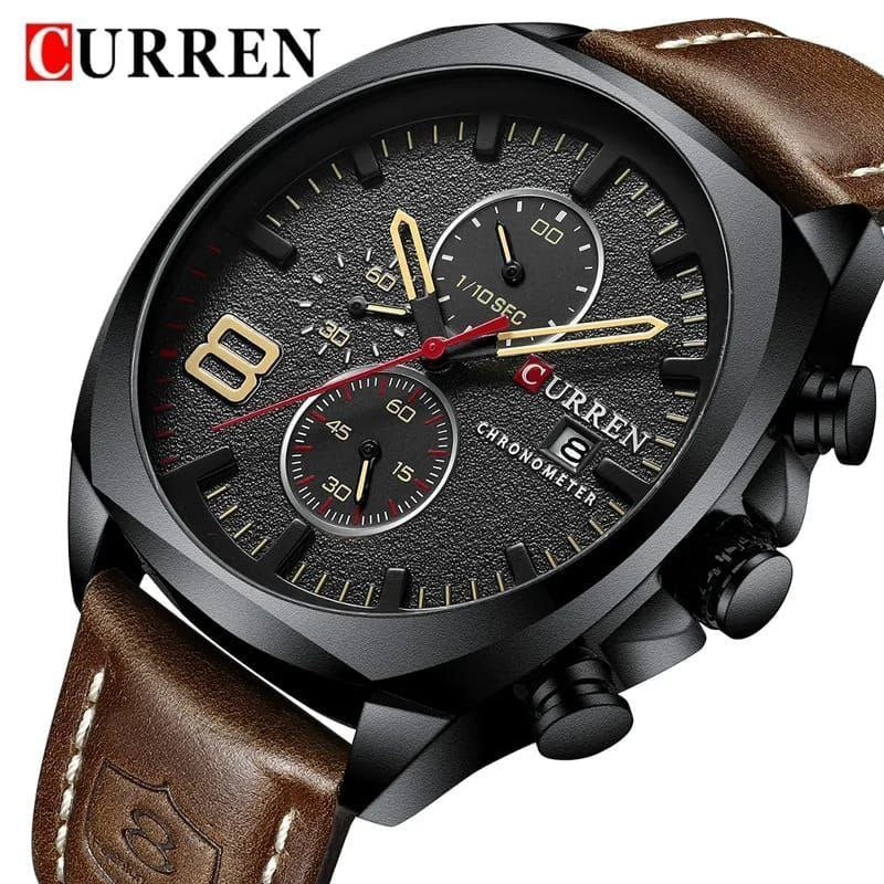 CURREN GENTS #8324 WATER RESISTANT BATTERY POWERED DATE DISPLAY CHRONOGRAPH MOVEMENT 3 COLOR OPTIONS ENQUIRIES
