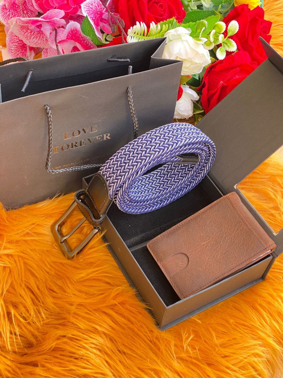 FLORAL GIFT SET PRESERVED ROSES WATCH NECKLACE EARRINGS LOVE CARD GIFT BAG ENQUIRIES 0712-995-975