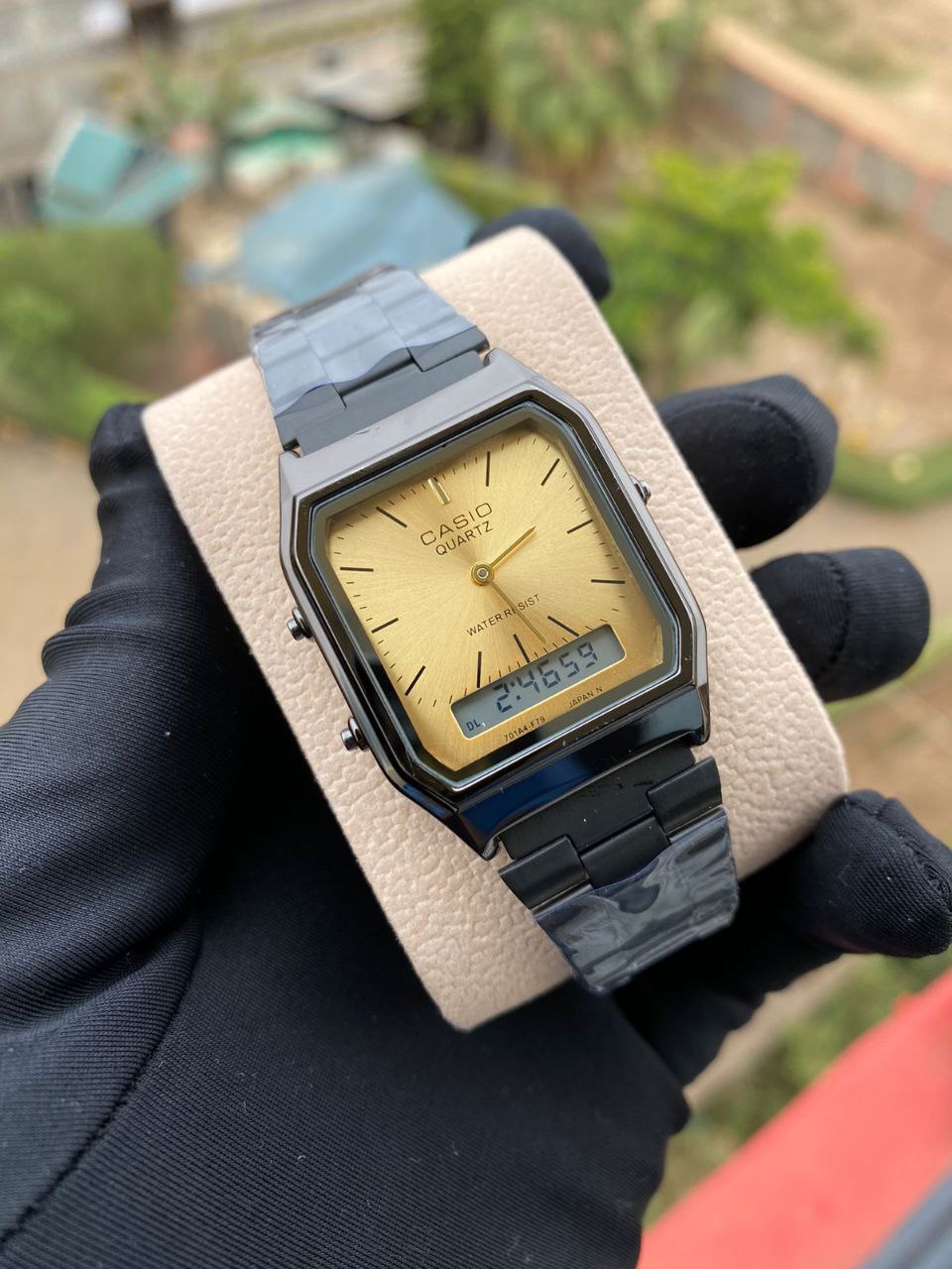 CASIO DUAL TIME UNISEX WATER RESISTANT BATTERY POWERED STAINLESS STEEL ENQUIRIES