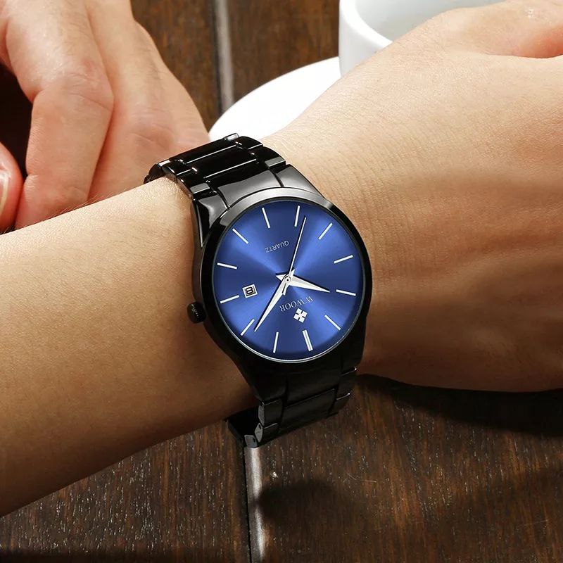 WWOOR MEN WATCH MODEL 8875 DATE DISPLAY STAINLESS STEEL WATER RESISTANT PLUS BRANDED BOX