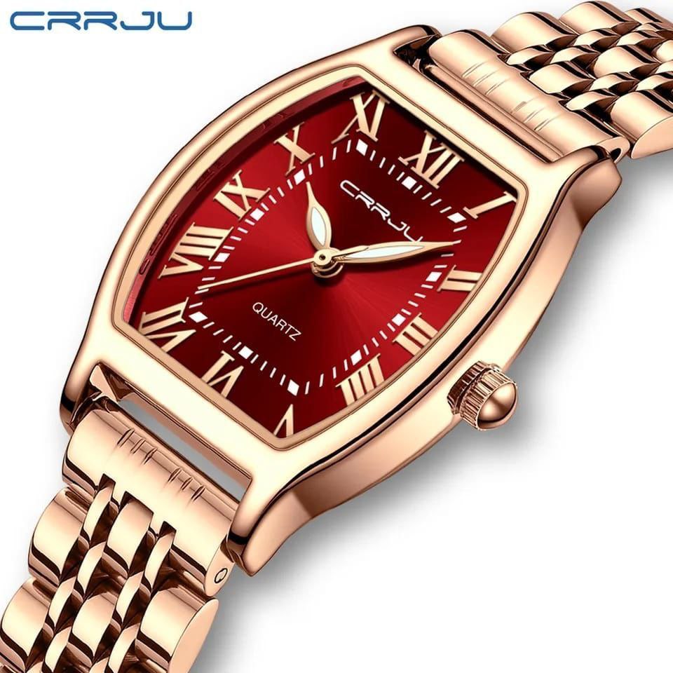 CRRJU LADIES 5013 WATER RESISTANT STAINLESS STEEL BATTERY POWERED
