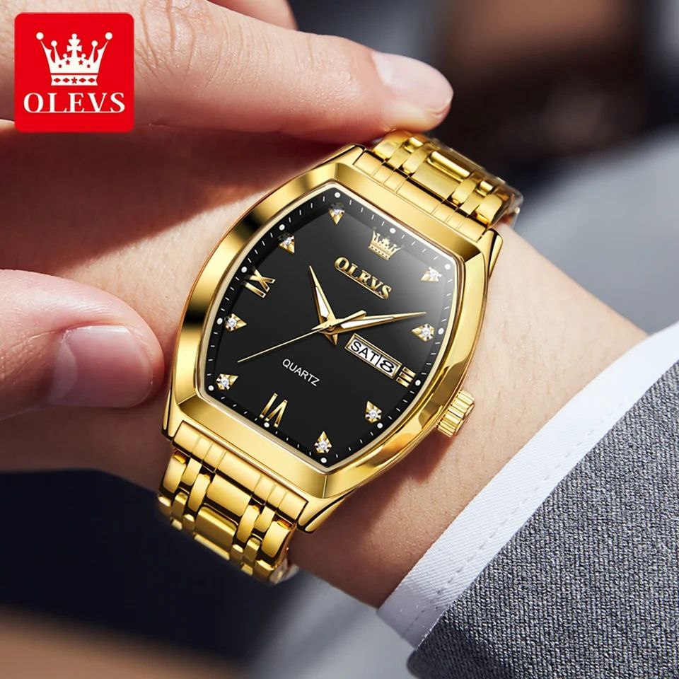 OLEVS MEN WATCH DAY AND DATE DISPLAY LUMINOUS FUNCTION STAINLESS STEEL OLEVS BRANDED BOX
