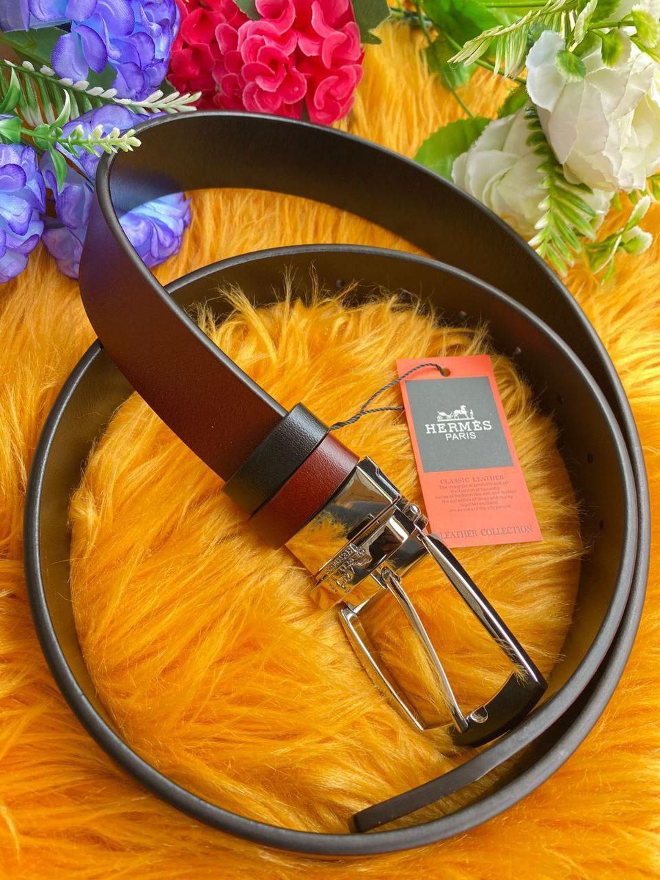 DOUBLE SIDED LEATHER BELT