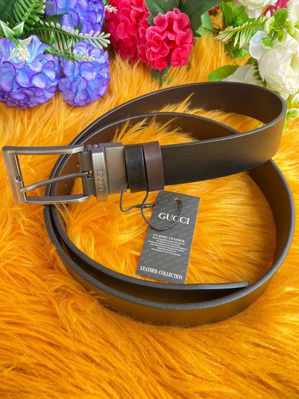 DOUBLE SIDED LEATHER BELT