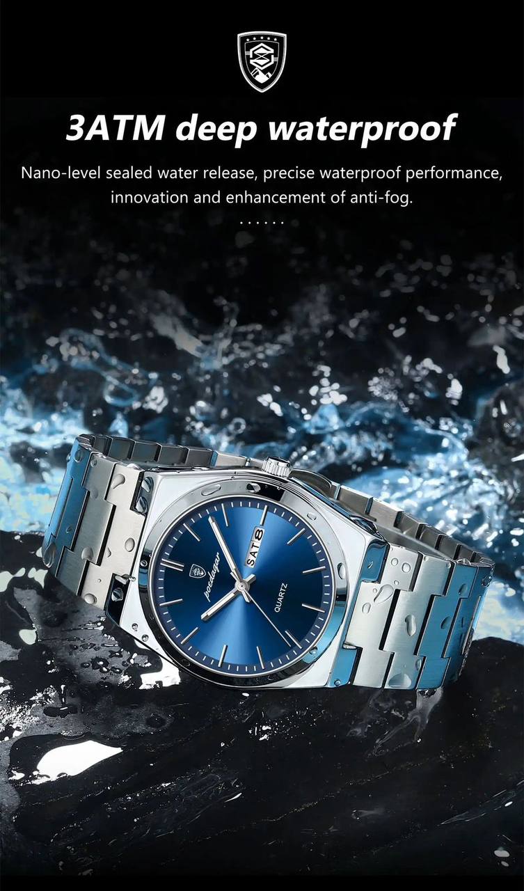 POEDAGAR DAY AND DATE DAY AND DATE DISPLAY STRONG LUMINOUS 3ATM WATERPROOF ENQUIRIES
